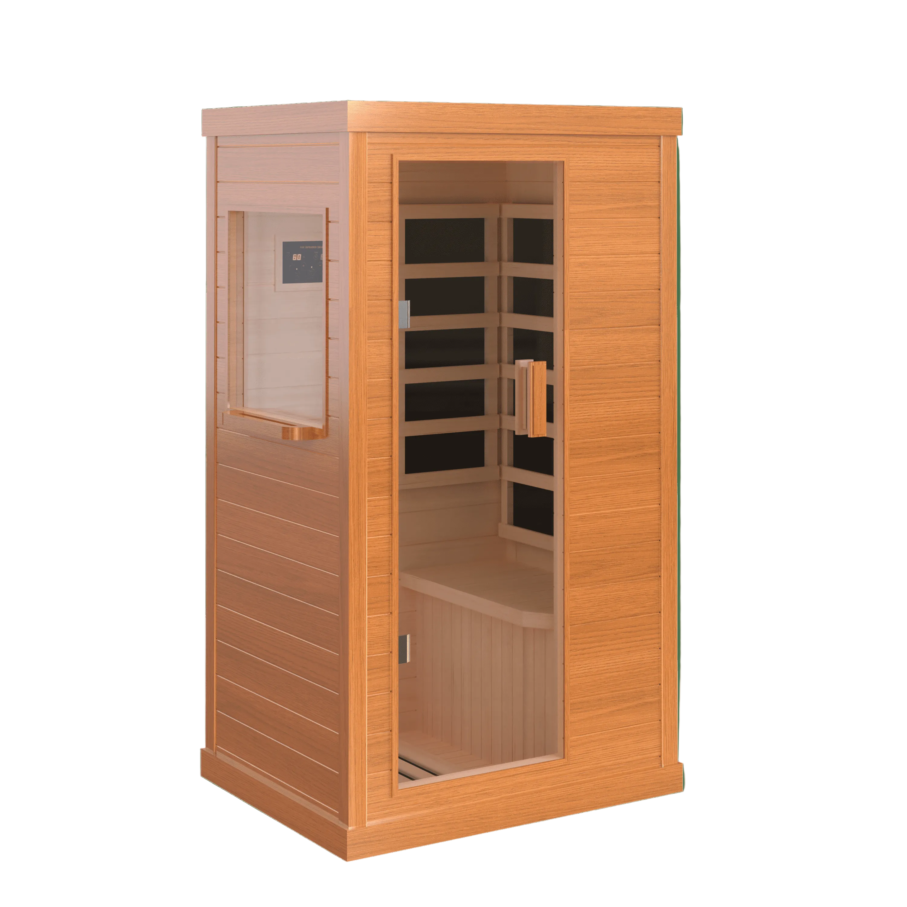 900W Infrared Sauna for Home Use with 360° Full-Body Heating, Dual Bluetooth Speakers & Mood Lights - Detox Therapy for Fitness Enthusiasts, Skin Care & Stress Relief in Bathroom