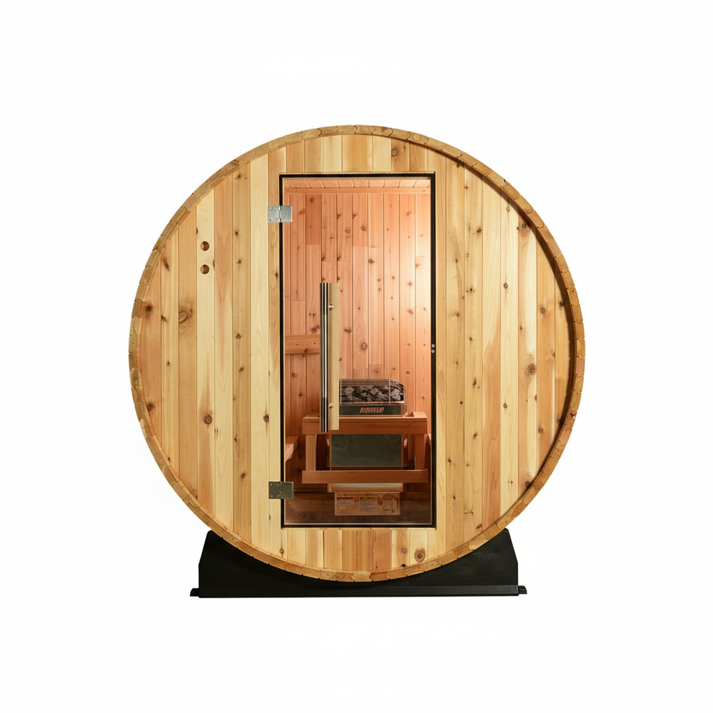 Almost Heaven Saunas Duet 2-Person Outdoor Barrel Sauna